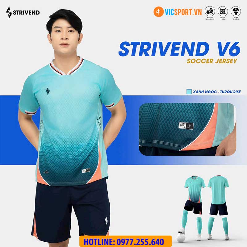 Áo đá banh không logo Strivend V6 - Hình ảnh 8