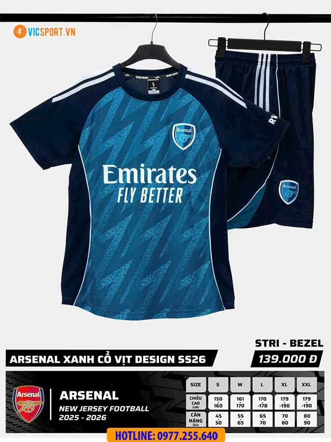 Áo đá banh trẻ em Strivend Clb Arsenal SS26 mùa giải 2025-2026 - Hình ảnh 12