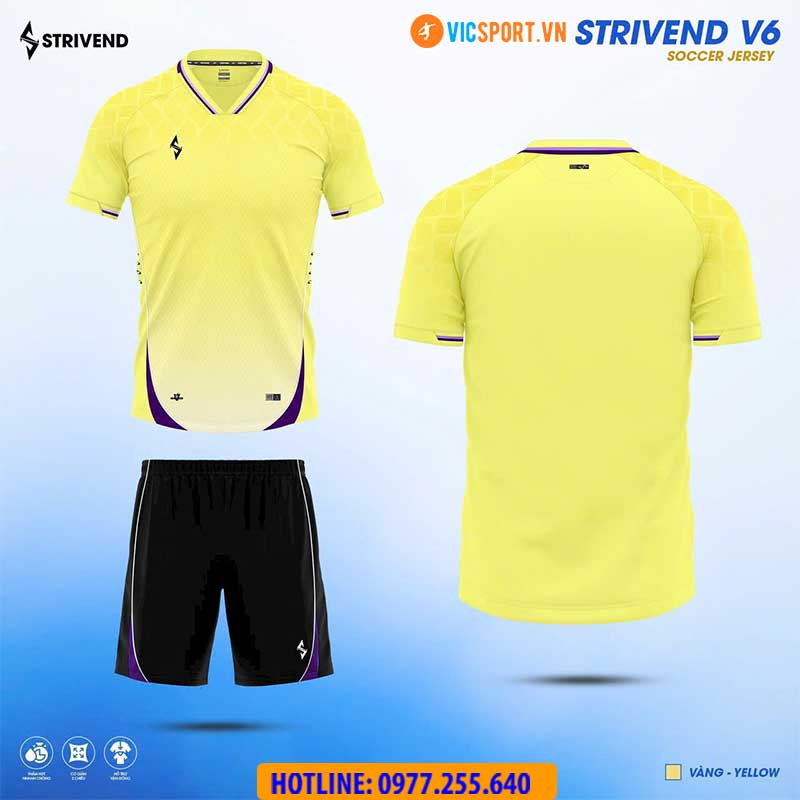 Áo đá banh không logo Strivend V6 - Hình ảnh 13