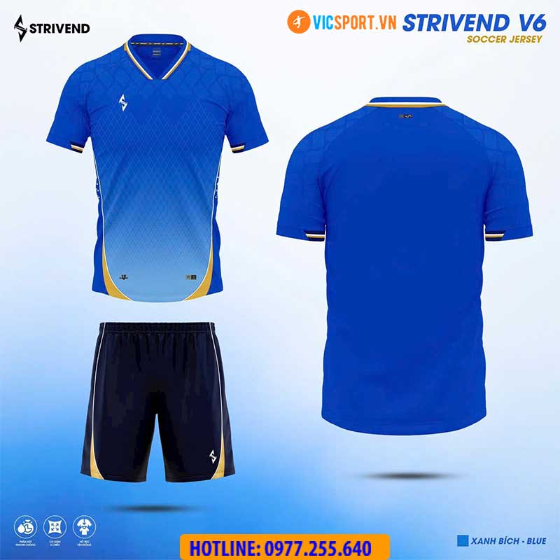Áo đá banh không logo Strivend V6 - Hình ảnh 12