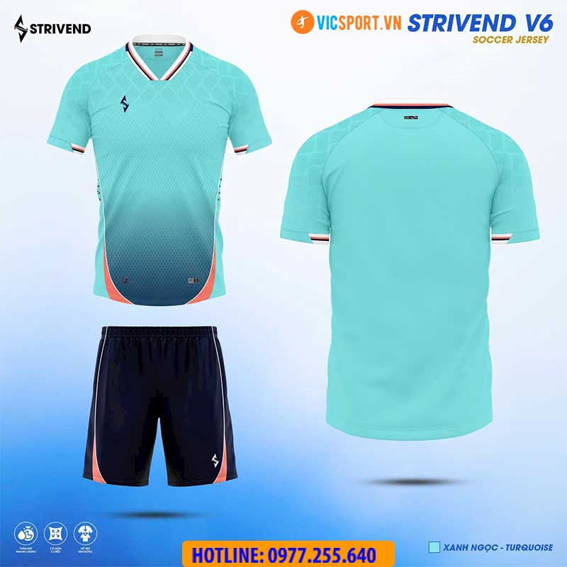 Áo đá banh không logo Strivend V6 - Hình ảnh 17