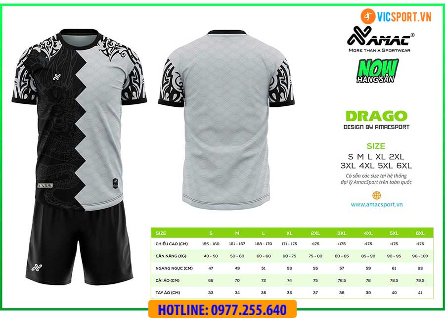 Áo đá banh thiết kế Amac Drago - Hình ảnh 13