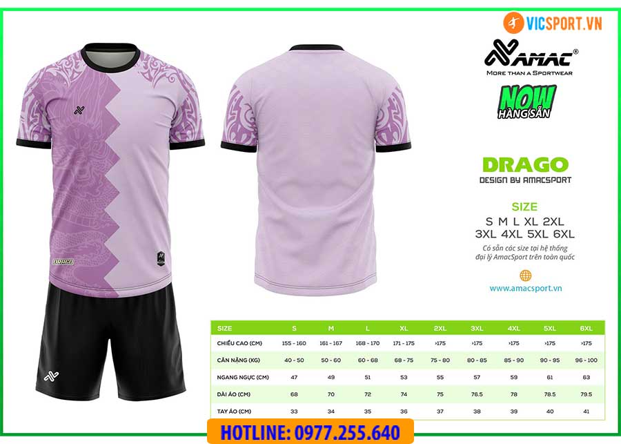 Áo đá banh thiết kế Amac Drago - Hình ảnh 9