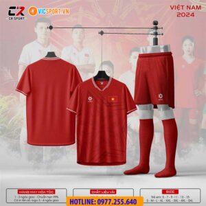 Áo đá banh thiết kế CR đội tuyển Việt Nam
