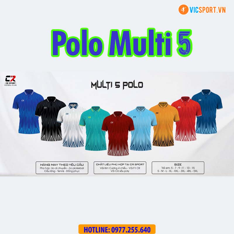 Áo polo di chuyển CR Multi 5