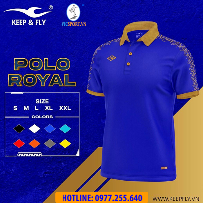 Áo polo di chuyển Keepfly Royal - Hình ảnh 17