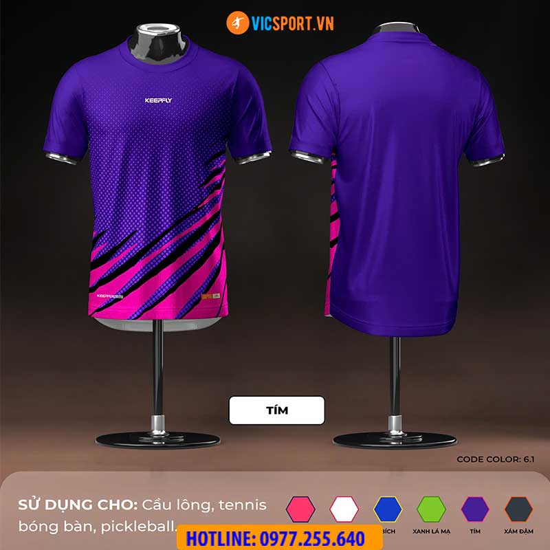 Áo cầu lông pickleball Keepfly KFA S0002 đa năng - Hình ảnh 3
