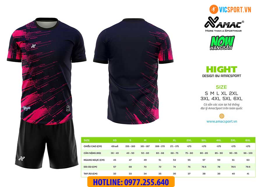 Áo đá banh thiết kế Amac Hight - Hình ảnh 2