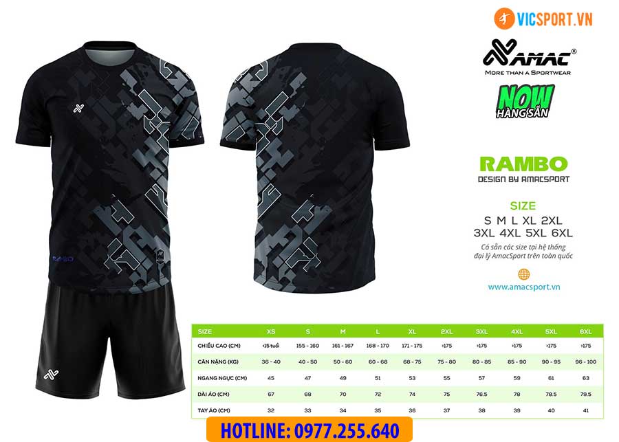 Áo đá banh thiết kế Amac Rambo - Hình ảnh 11