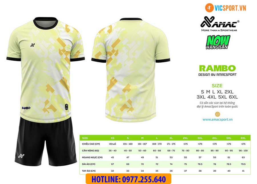 Áo đá banh thiết kế Amac Rambo - Hình ảnh 14