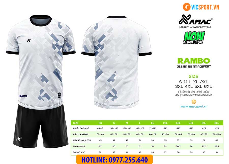 Áo đá banh thiết kế Amac Rambo - Hình ảnh 15