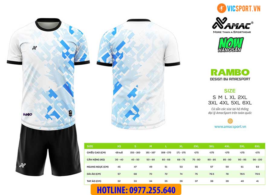 Áo đá banh thiết kế Amac Rambo - Hình ảnh 16