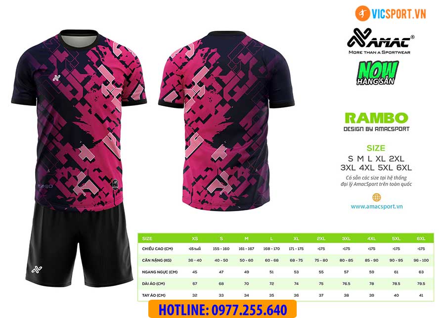 Áo đá banh thiết kế Amac Rambo - Hình ảnh 17
