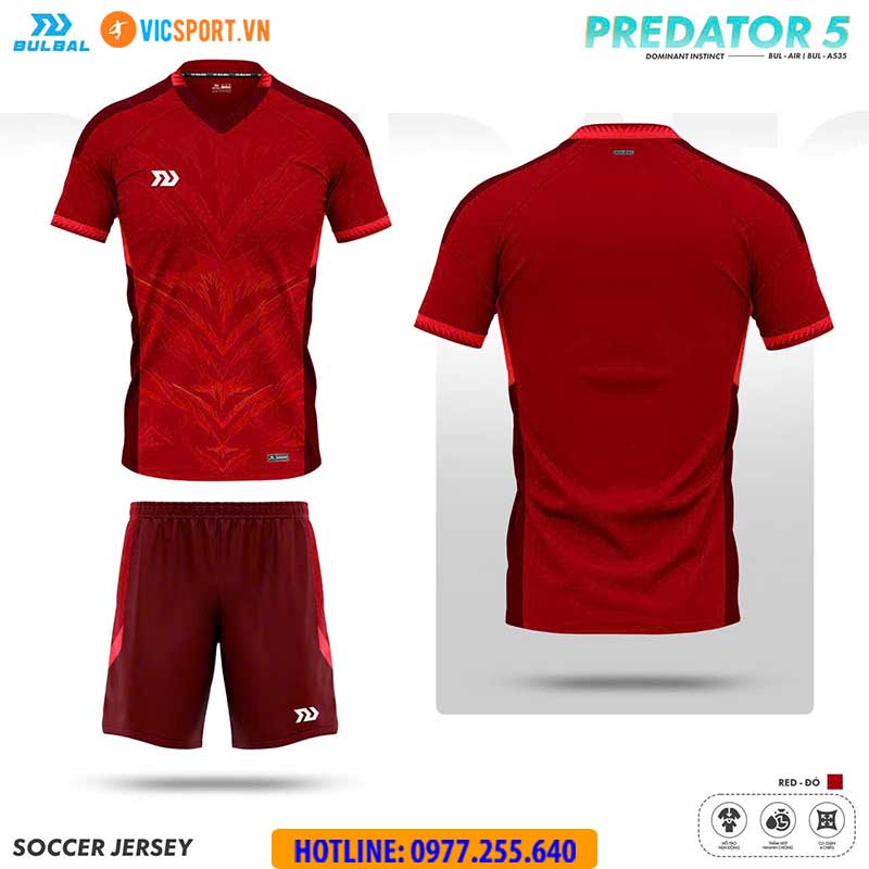Áo đá banh không logo Bulbal Predator 5 - Hình ảnh 19