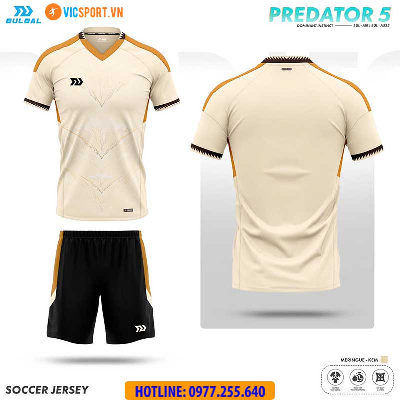 Áo đá banh không logo Bulbal Predator 5 - Hình ảnh 18
