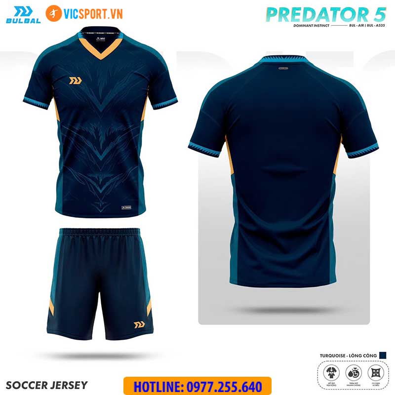 Áo đá banh không logo Bulbal Predator 5 - Hình ảnh 17