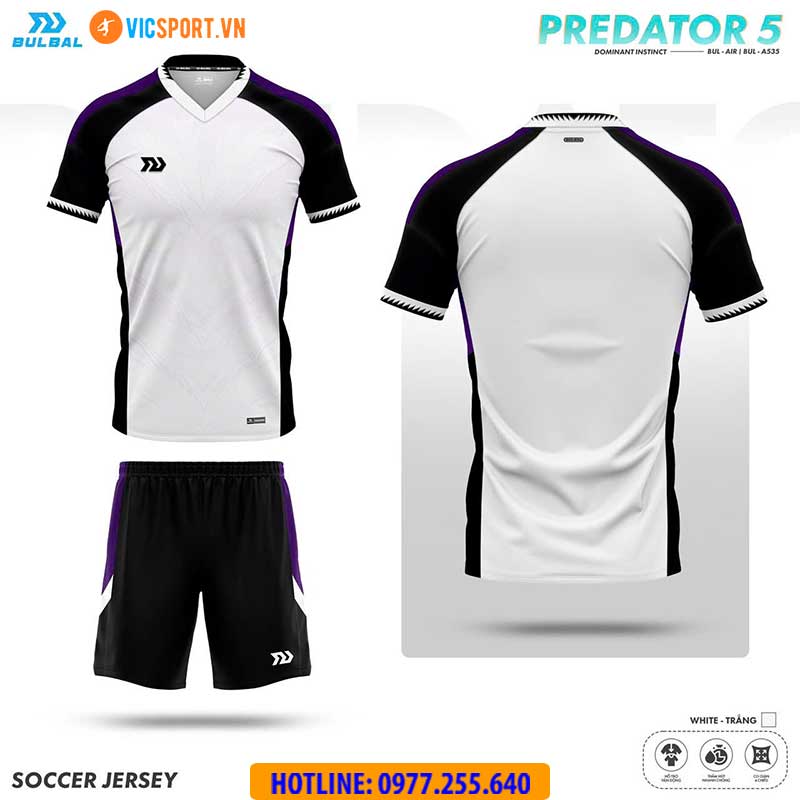 Áo đá banh không logo Bulbal Predator 5 - Hình ảnh 16