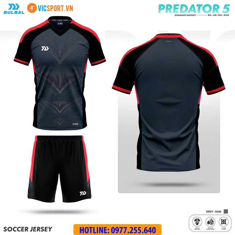 Áo đá banh không logo Bulbal Predator 5 - Hình ảnh 15