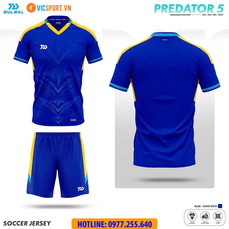 Áo đá banh không logo Bulbal Predator 5 - Hình ảnh 14