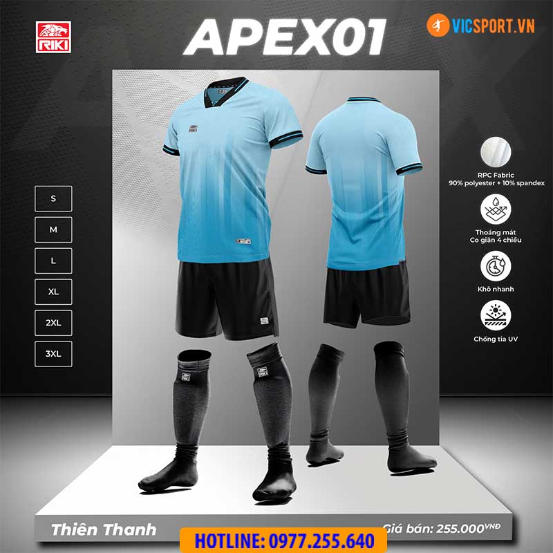 Áo đá banh không logo Riki Apex 01 - Hình ảnh 17