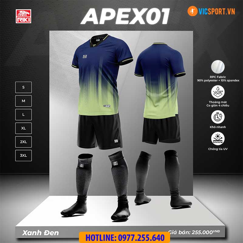 Áo đá banh không logo Riki Apex 01 - Hình ảnh 19