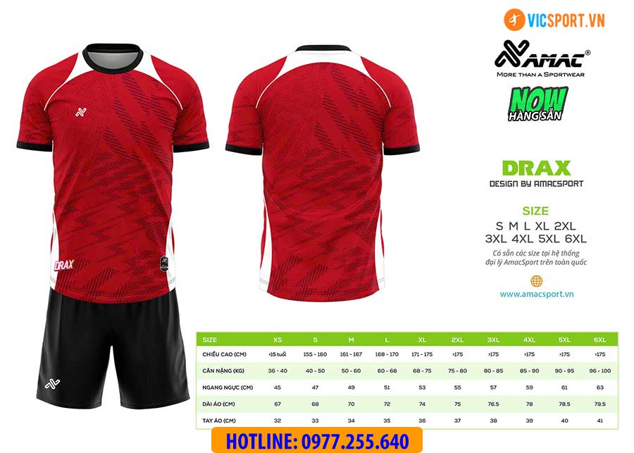 Áo đá banh thiết kế Amac Drax - Hình ảnh 13