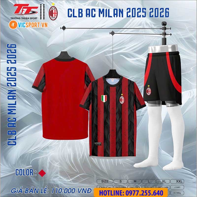 Áo đá banh Clb AC Milan mùa giải 2025-2026 - Hình ảnh 3