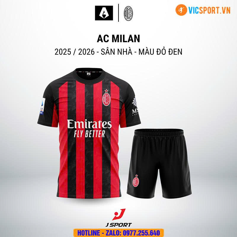 Áo đá banh Clb AC Milan mùa giải 2025-2026 - Hình ảnh 5