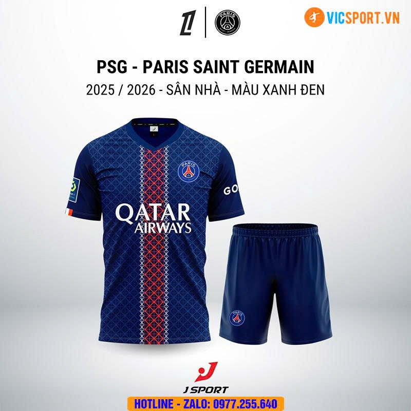 Áo đá banh Clb PSG mùa giải 2025-2026 thun lạnh - Hình ảnh 7