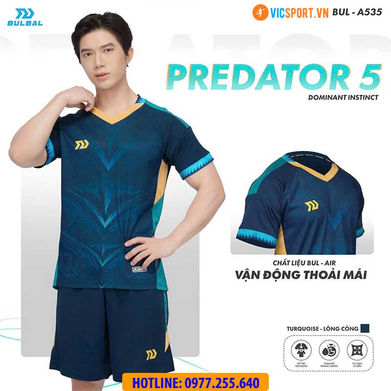 Áo đá banh không logo Bulbal Predator 5 - Hình ảnh 11
