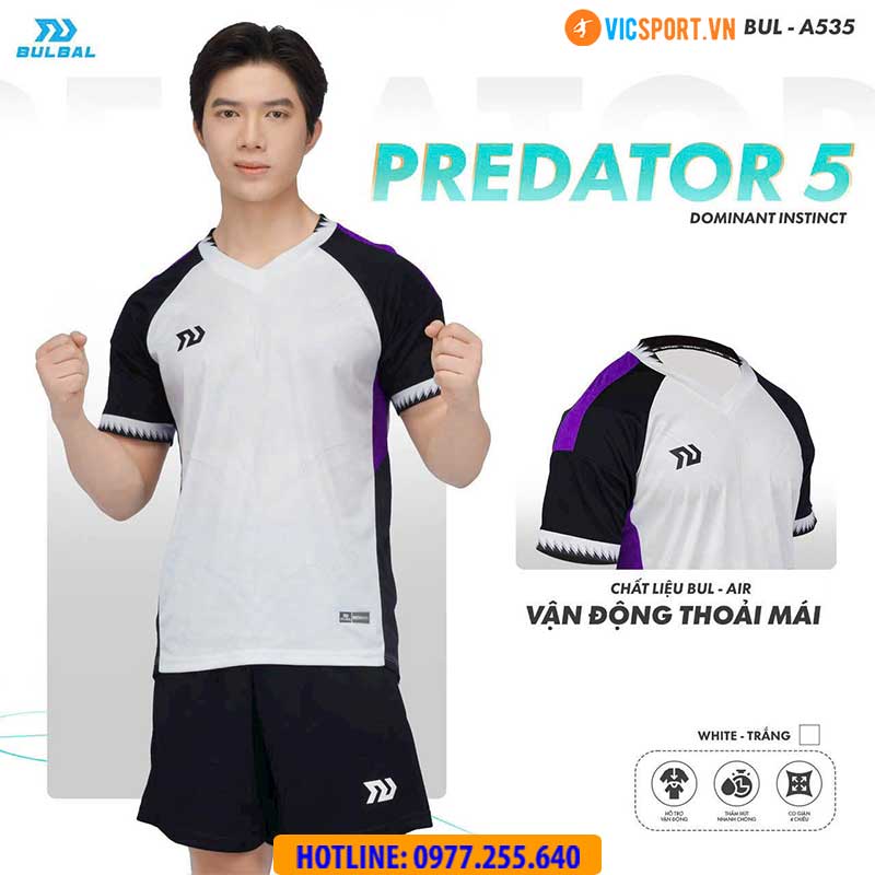 Áo đá banh không logo Bulbal Predator 5 - Hình ảnh 10