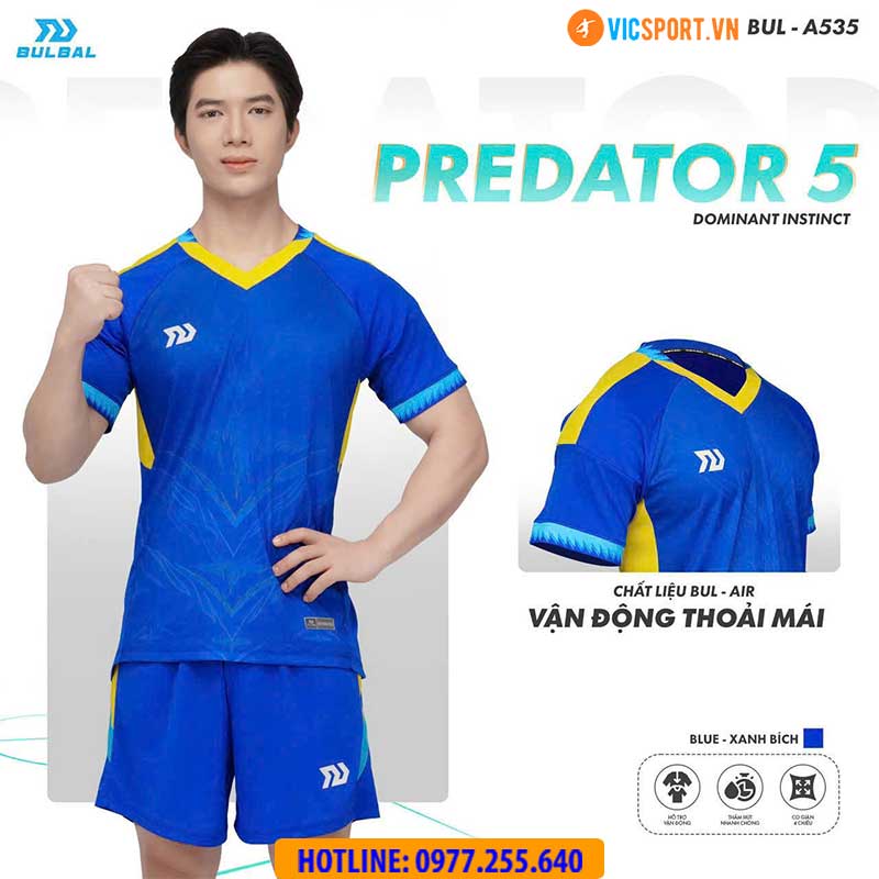 Áo đá banh không logo Bulbal Predator 5 - Hình ảnh 8