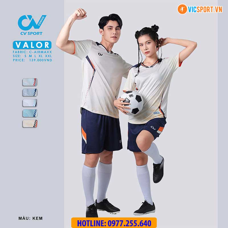 Áo đá banh không logo CV Valor - Hình ảnh 4