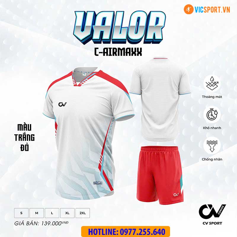 Áo đá banh không logo CV Valor - Hình ảnh 13