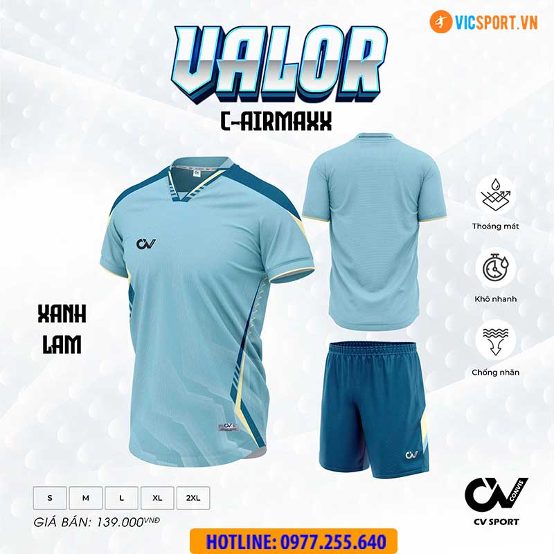 Áo đá banh không logo CV Valor - Hình ảnh 10