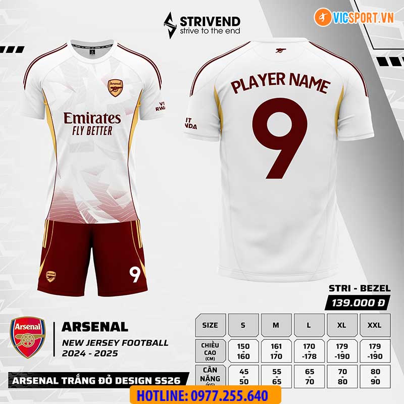 Áo đá banh Clb Arsenal SS26 Strivend - Hình ảnh 20