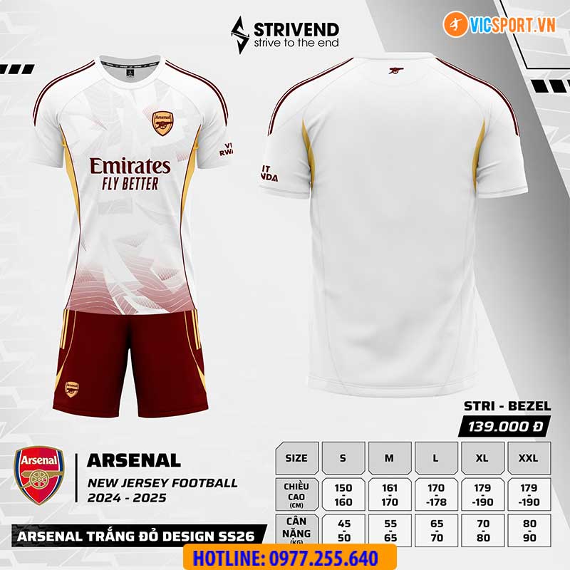 Áo đá banh Clb Arsenal SS26 Strivend - Hình ảnh 5