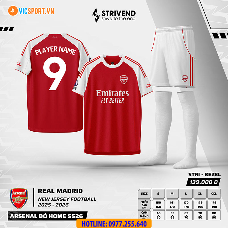 Áo đá banh Clb Arsenal SS26 Strivend - Hình ảnh 4