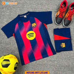 Áo đá banh trẻ em Clb Barcelona mùa giải 2025-2026