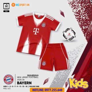 Áo đá banh trẻ em Clb Bayern mùa giải 2025-2026