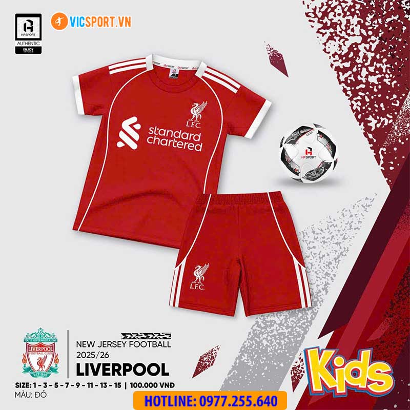 Áo đá banh trẻ em Clb Liverpool mùa giải 2025-2026 - Hình ảnh 14
