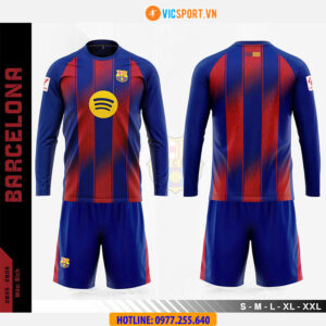 Áo đá banh tay dài Clb Barcelona mùa giải 2025-2026