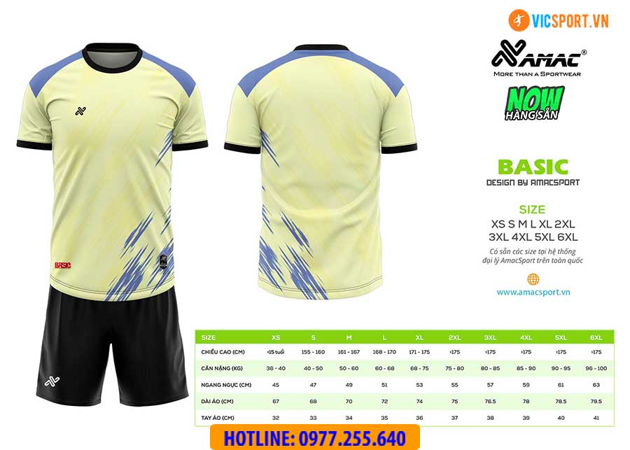 Áo đá banh thiết kế Amac Basic - Hình ảnh 4