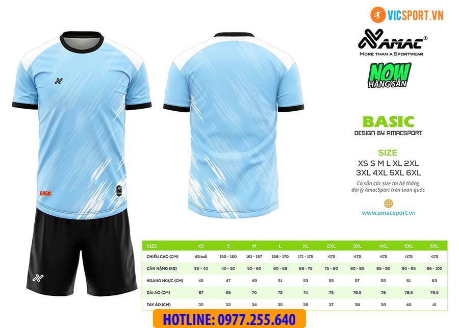 Áo đá banh thiết kế Amac Basic - Hình ảnh 2