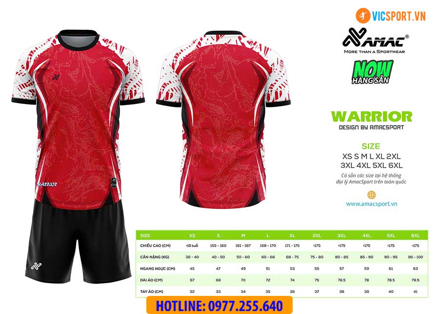 Áo đá banh thiết kế Amac Warrior - Hình ảnh 16