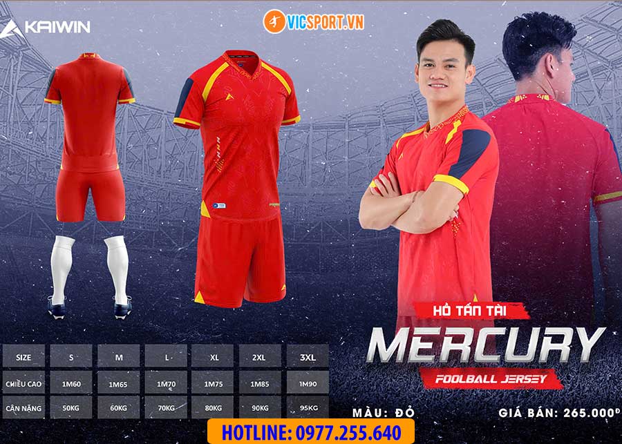 Áo đá banh không logo Kaiwin Mercury - Hình ảnh 9