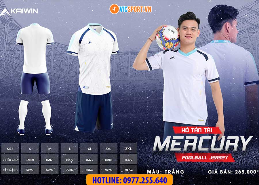Áo đá banh không logo Kaiwin Mercury - Hình ảnh 11
