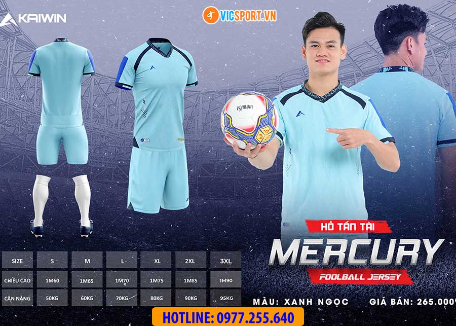 Áo đá banh không logo Kaiwin Mercury - Hình ảnh 14