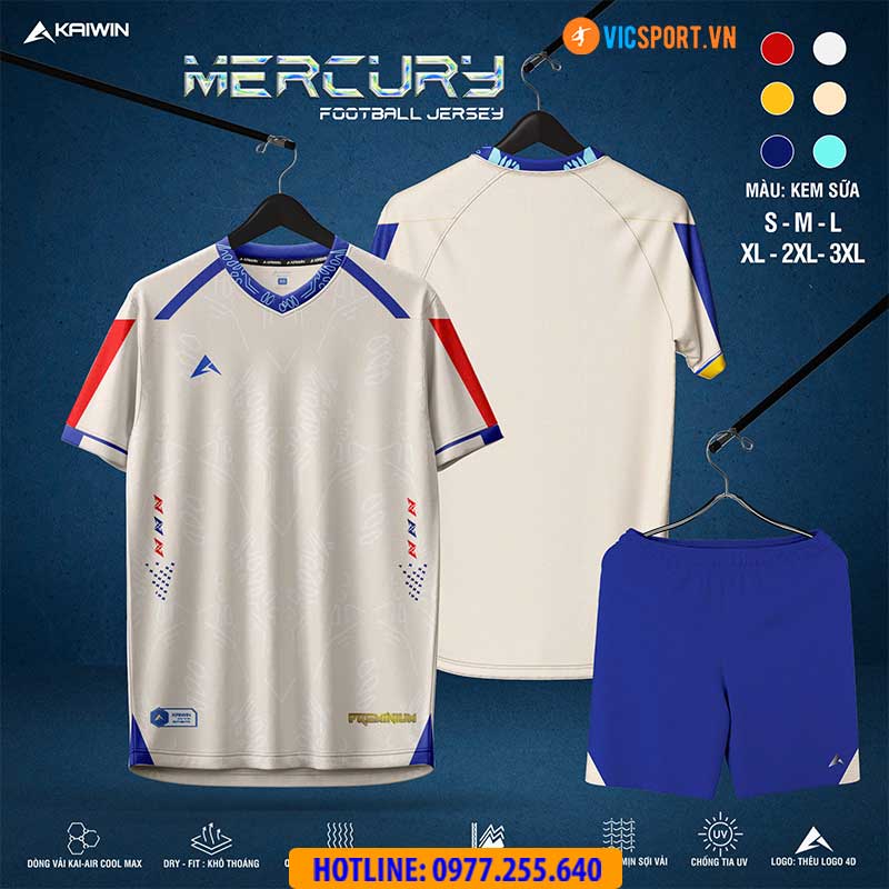 Áo đá banh không logo Kaiwin Mercury - Hình ảnh 16