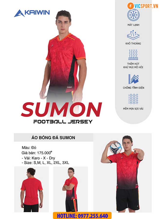 Áo đá banh không logo Kaiwin Sumon - Hình ảnh 9